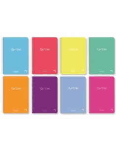 Paq 8 cuaderno espiral 4º 80h 90g cuadricula 46 tauroplastic